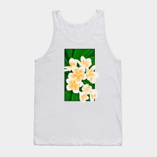 Doodle illustration of Balinese frangipani flowers Tank Top